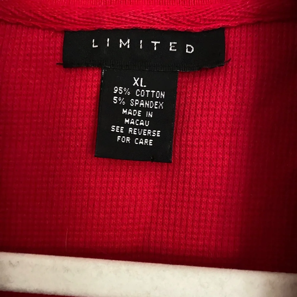 Limited Size XL Color Red Zip-Up Sweater - Picture 2 of 5